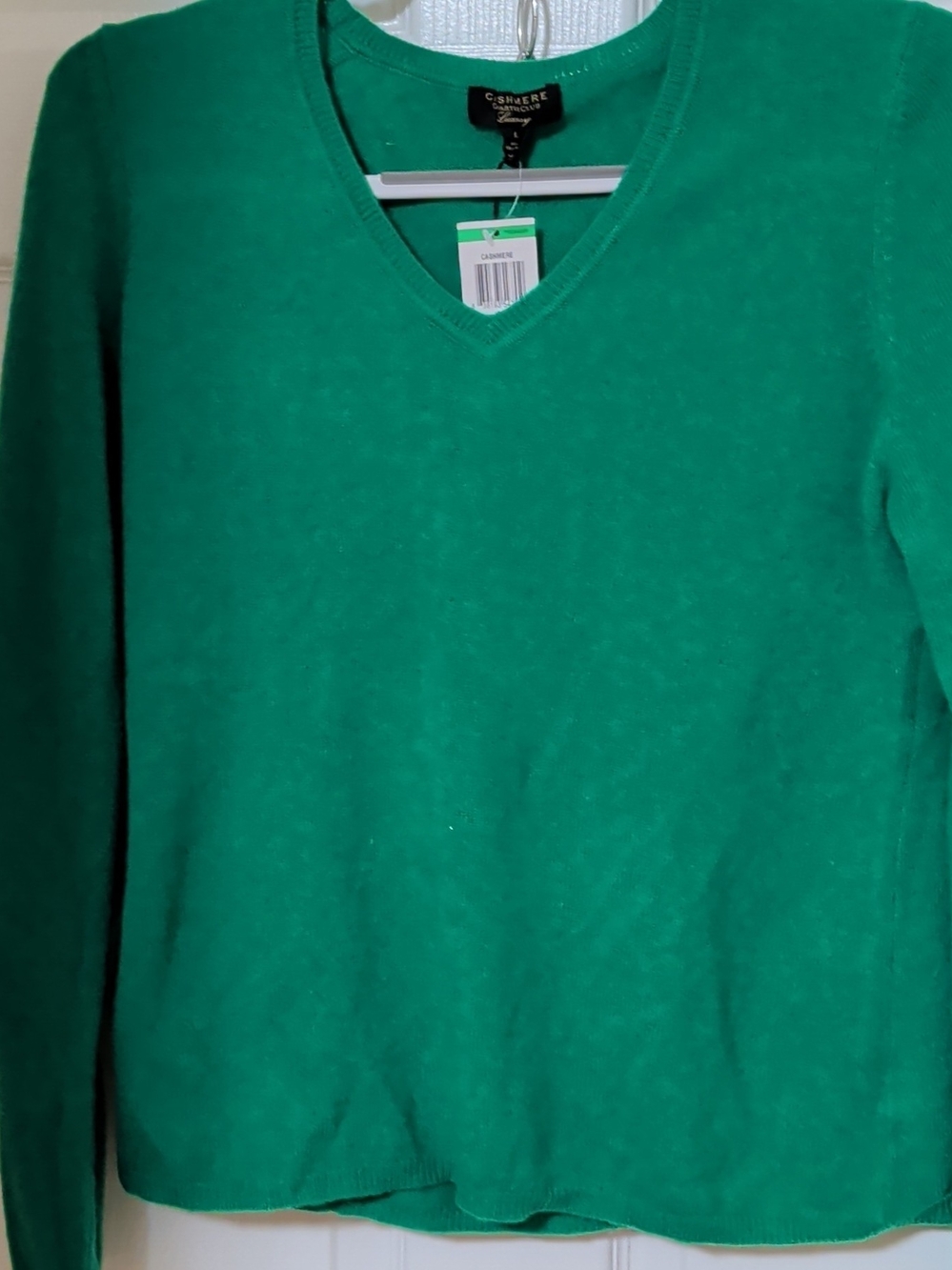 Charter Club Emerald Green V-Neck Sweater